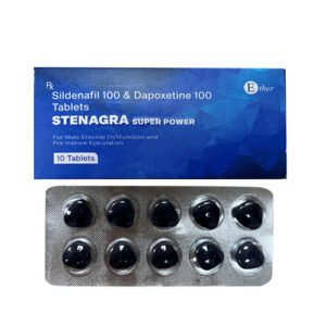 藍鑽超級偉哥威而鋼雙效片 Stenagra super power Sildenafil 100 & Dapoxetine 100 Tablets 10粒/盒 香港現貨正品